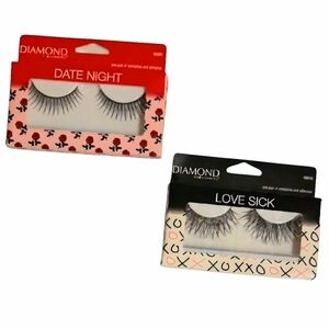 NEW in Pkg Diamond Cosmetics Eyelash Set - Date Night and Love Sick